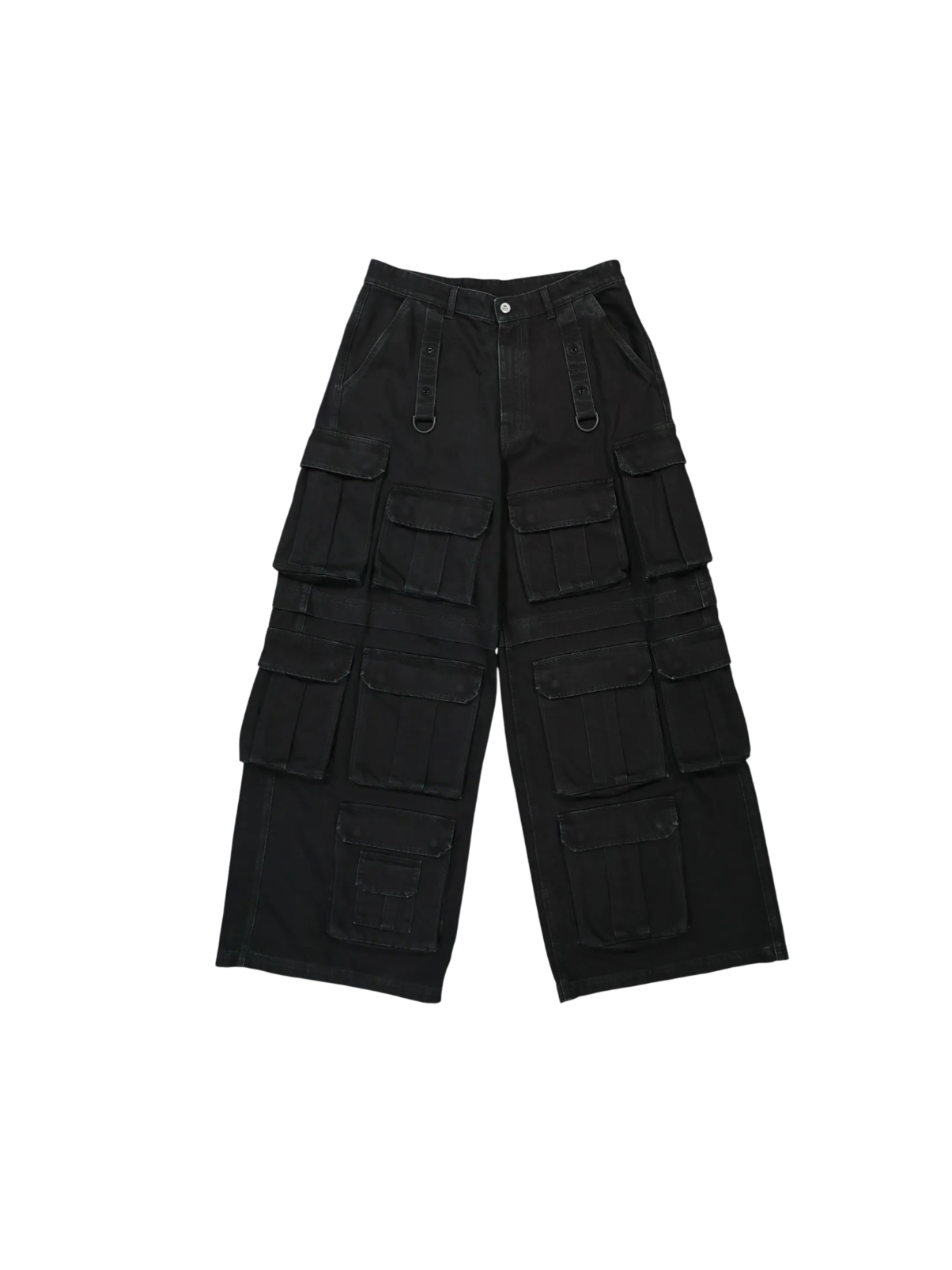 Vetements black baggy cargo jeans
