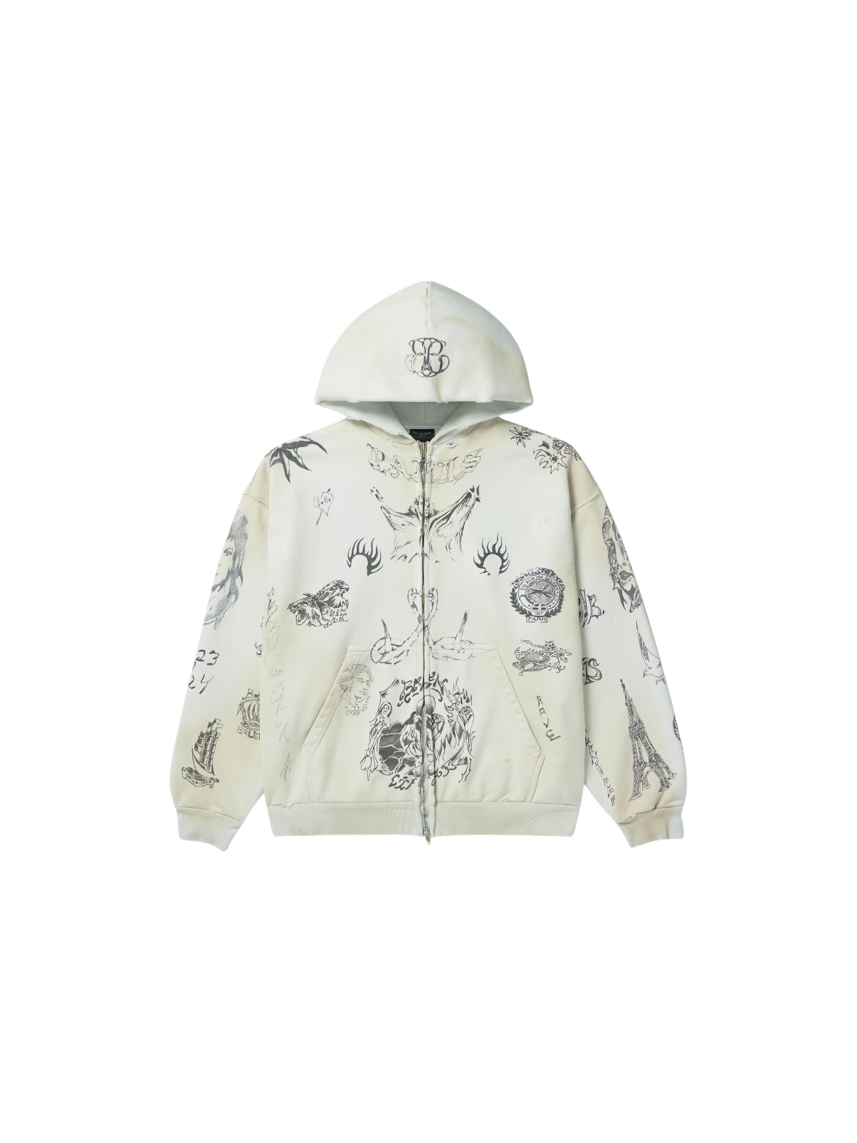 Balenciaga tattoo zip up