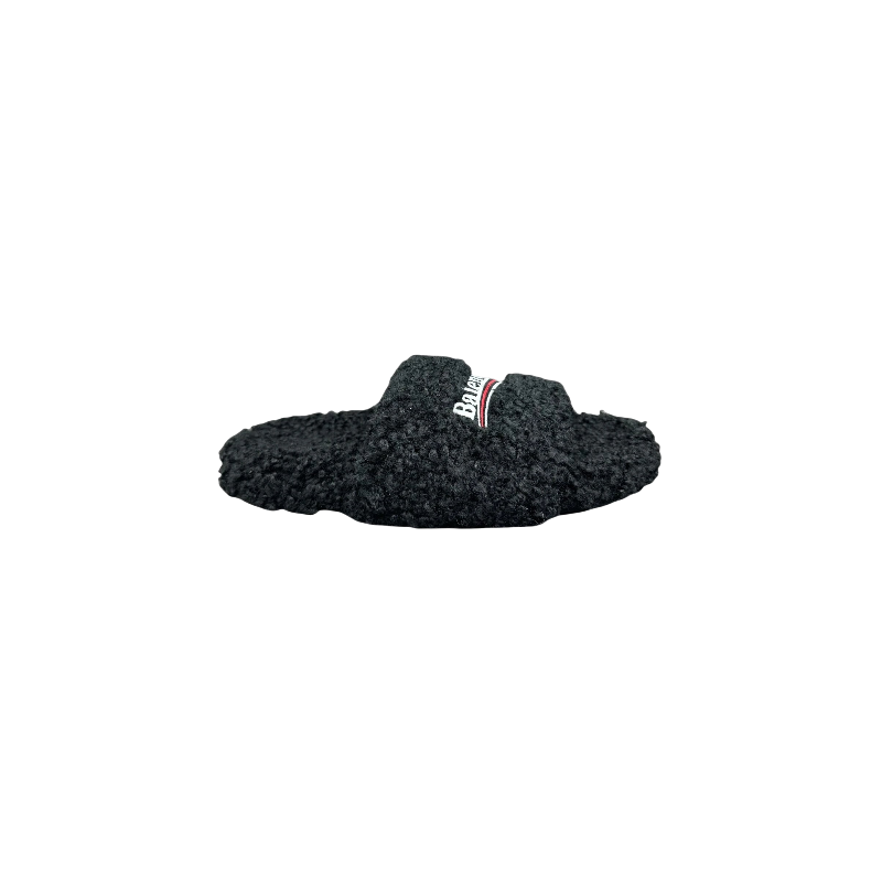 Balenciaga Fur Slides (Black)